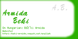 armida beki business card